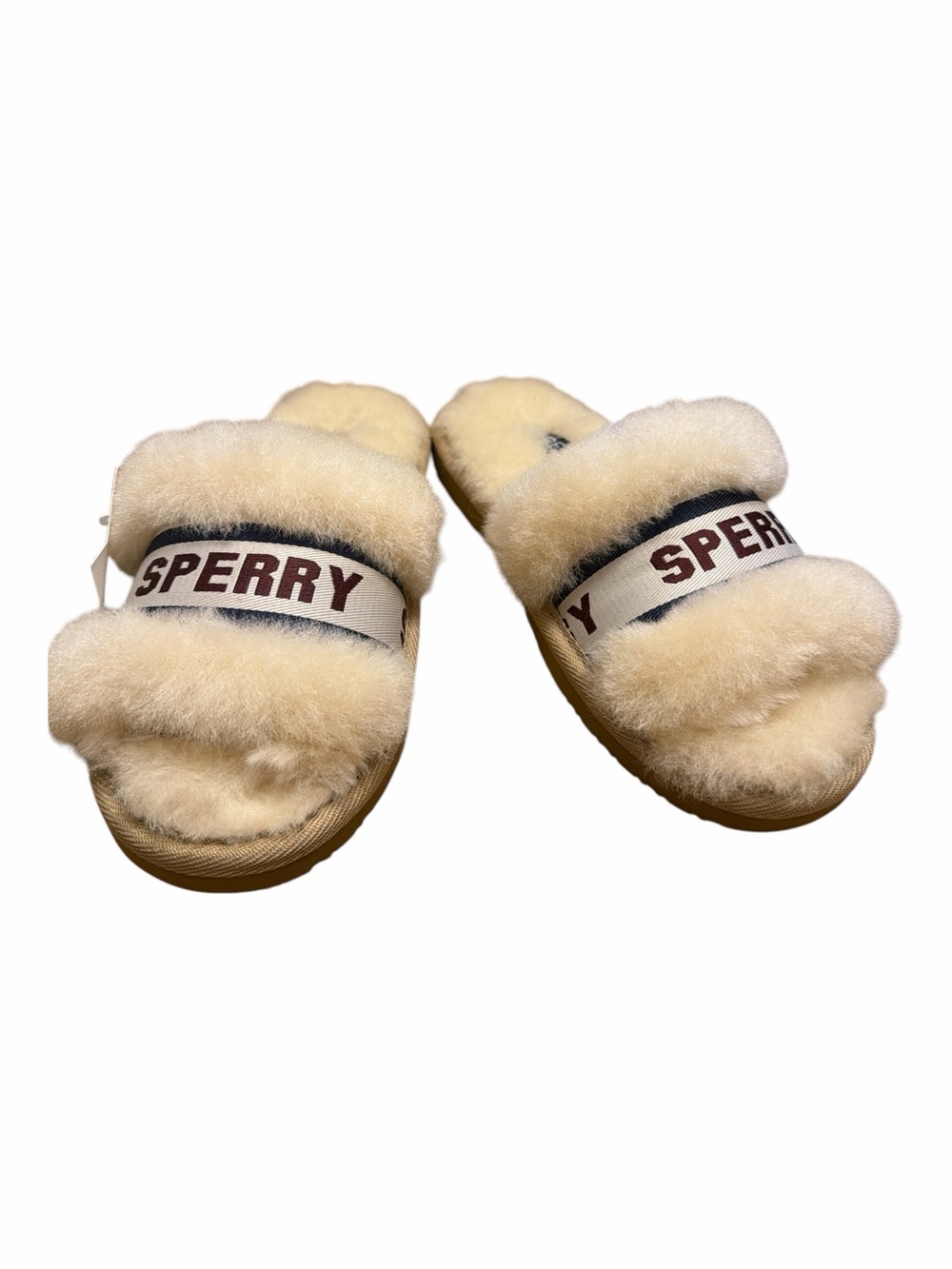 Sperry Romy Genuine Sheepskin Shearling Slide Slippers NIB Size 6